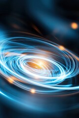 Poster - Modern Quantum Representation of Swirling Energy in a Vibrant Cosmic Landscape