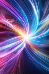 Poster - Vibrant Display of Modern Quantum Energy Swirling Through the Cosmos at Night
