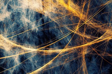 Poster - Exploring Quantum Entanglement Through Abstract Art Depicting Complex Scientific Concepts