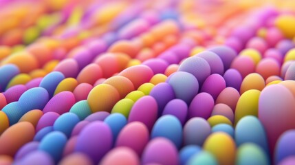 Poster - A close up of a bunch of colorful balls that are all different sizes, AI