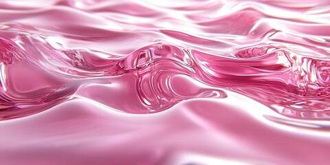 Wall Mural - Smooth pink liquid surface with gentle waves.