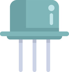 Poster - Transistor microchip electronic component icon showing semiconductor technology for motherboard and circuit boards