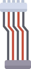 Poster - Electronic cable connecting hardware components with colored wires, essential element for modern technology and seamless connectivity