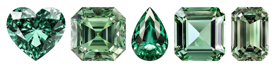 Wall Mural - diamond png cut out element set