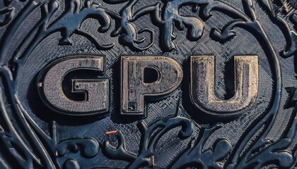 Poster - High-Detailed Image of GPU Design,Symbolizing Graphics Processing