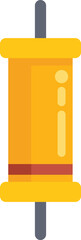 Poster - Illustration of a yellow capacitor, an electronic component found on circuit boards, essential for storing and releasing electrical energy