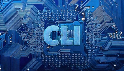 Poster - CLI on Abstract Circuit Board Background