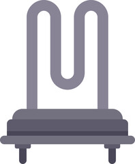 Poster - simple icon depicting a heating element for a domestic water heater, essential for warm showers