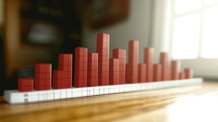 Poster - Inflation and tax concept Rising inflation rates graph, selective focus, blured 