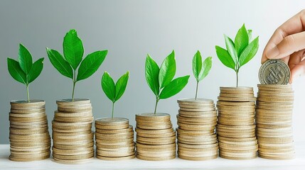 Poster - In a financial planning session, experts discuss interest rates and dividends, strategizing to maximize income and return on investment in percentage, with a clear emphasis on income 