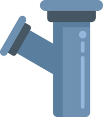 Poster - plumbing pipe connecting two pipes, illustration on white background