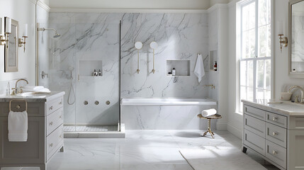 Poster - discover serenity in the calm atmosphere of this serene washroom