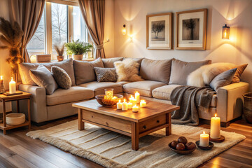 A warm and inviting living room designed for comfort