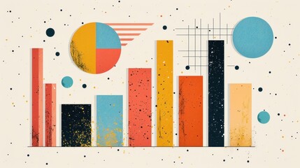 Poster - Colorful Abstract Chart with Geometric Shapes