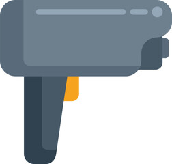 Poster - Illustration of a barcode scanner scanning for retail checkout, in a flat design