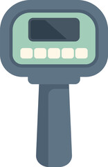 Poster - Electronic device scanning barcodes on products during checkout in a retail store