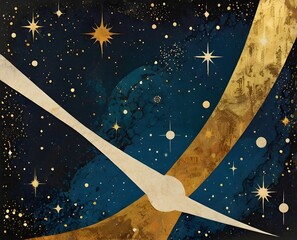 Wall Mural - Abstract Grungy Space Moonscape