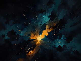 Wall Mural - Abstract Grungy Space Moonscape