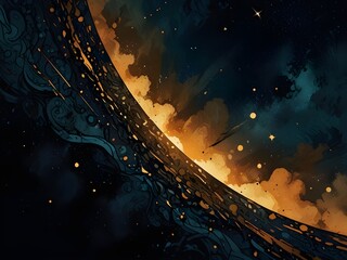 Wall Mural - Abstract Grungy Space Moonscape