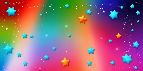 Colorful starry background with galaxy and sparkle effects, vibrant blue, pink, purple, and neon hues, abstract fantasy design with gradient and glitter for modern wallpaper, poster, dream backdrop (2