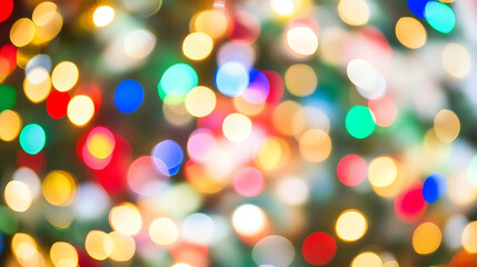 Wall Mural - Colorful Bokeh Background with Soft Lights Creating a Festive and Joyful Atmosphere