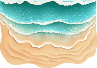 Sticker - Ocean waves crashing on shore