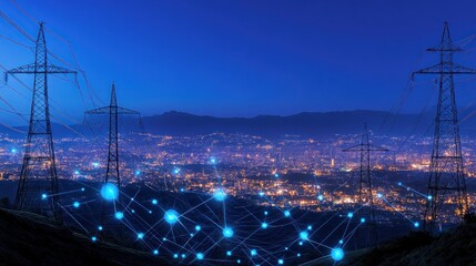 City Lights and Power Towers