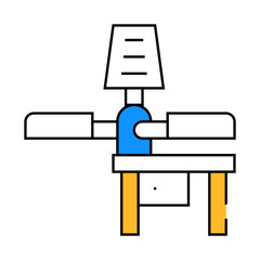 serigraphy equipment line icon vector. serigraphy equipment sign. isolated symbol illustration