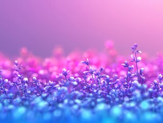 Sticker - Purple and Blue Flowers Abstract Background.