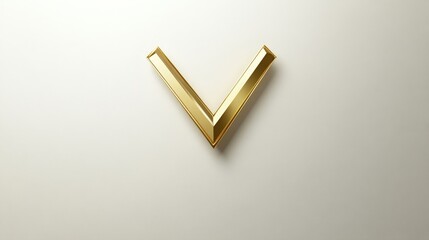 Poster - Elegant gold tick mark, radiating confirmation and correctness. The shiny gold adds a touch of sophistication against a clean background
