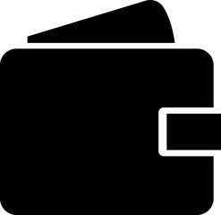 Poster - Wallet icon in trendy flat style vector. Purse with money illustration sign. Coins symbol. Online payment logo for mobile concept and website design pictogram isolated on transparent background.