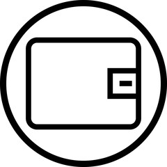 Poster - Wallet icon in trendy outline style vector. Purse with money illustration sign. Coins symbol. Online payment logo for mobile concept and website design pictogram isolated on transparent background.