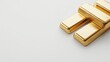 © arthit - Three gold bars on a white background, representing the upward trend in precious metal prices. Clean and minimalist with blank space for investment text.