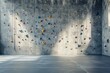 © LimeSky - Grey wall with hand grips in fitness center