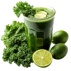 Wall Mural - fresh green smoothie with mint