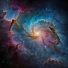 colorful space galaxy cloud nebula