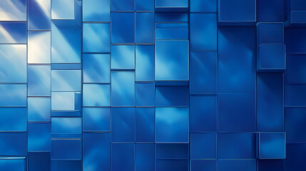 Wall Mural - abstract blue squares background