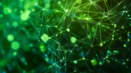 Wall Mural - Abstract Green Network