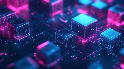 Poster - Abstract Digital Cubes