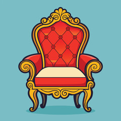 chair Victorian-style vector illustration.