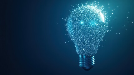 Poster - Lightbulb Made of Particles