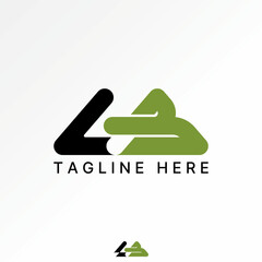 Poster - Logo design graphic concept creative abstract premium vector stock initial LB or 4B negative space font fitness sport. Related to monogram typography