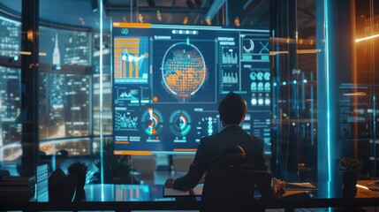 Poster - Virtual Meeting with Diverse Professionals in Modern Office