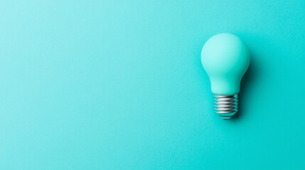 glowing light bulb symbolizes innovation and ideas, illuminating a clean background. This image represents creativity, inspiration, and the bright potential of new thoughts and solutions