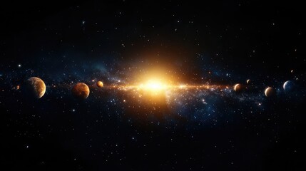 Wall Mural - Celestial Wonders of Stars and Galaxies in Space