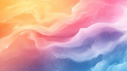 Wall Mural - a multicolored background with stars and clouds