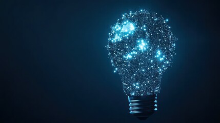Poster - Glowing Light Bulb Symbol of Innovation
