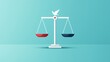 © Achirawee - Balanced scales with a dove, peace and justice, flat design illustration