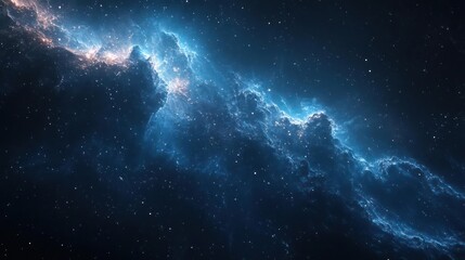 Wall Mural - a very bright blue space filled with stars