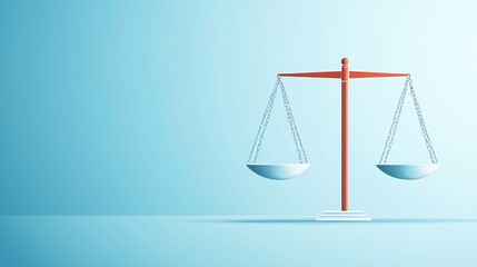 Poster - Scales of justice with light and shadow, moral choices, flat design illustration
